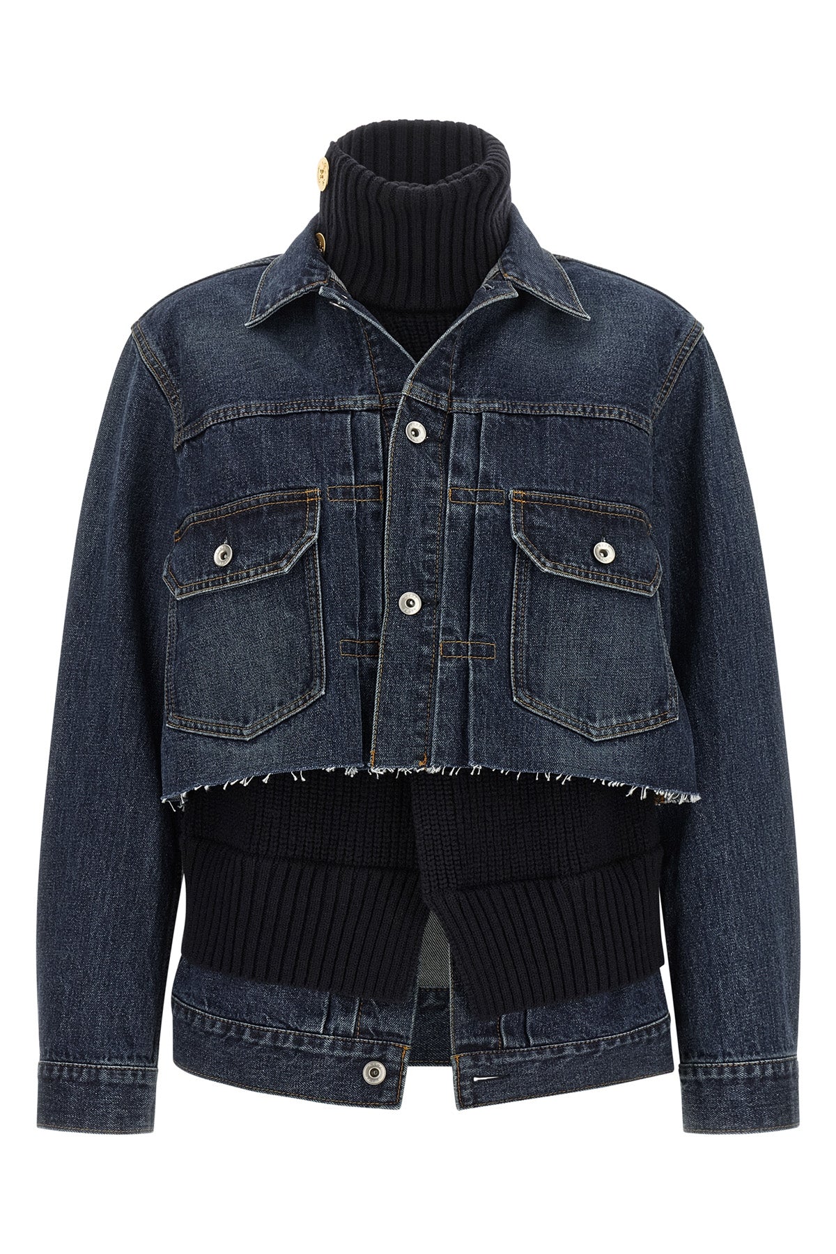 the sacai jacket redefines the codes of outerwear through a hybrid architecture