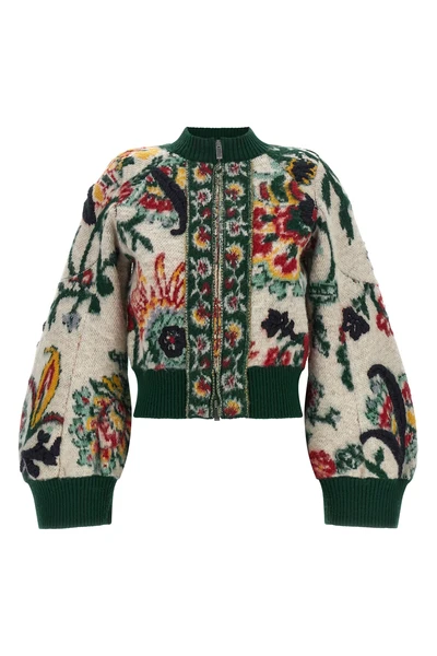 the sacai knitted blouson redefines contemporary knitwear through a masterful pl