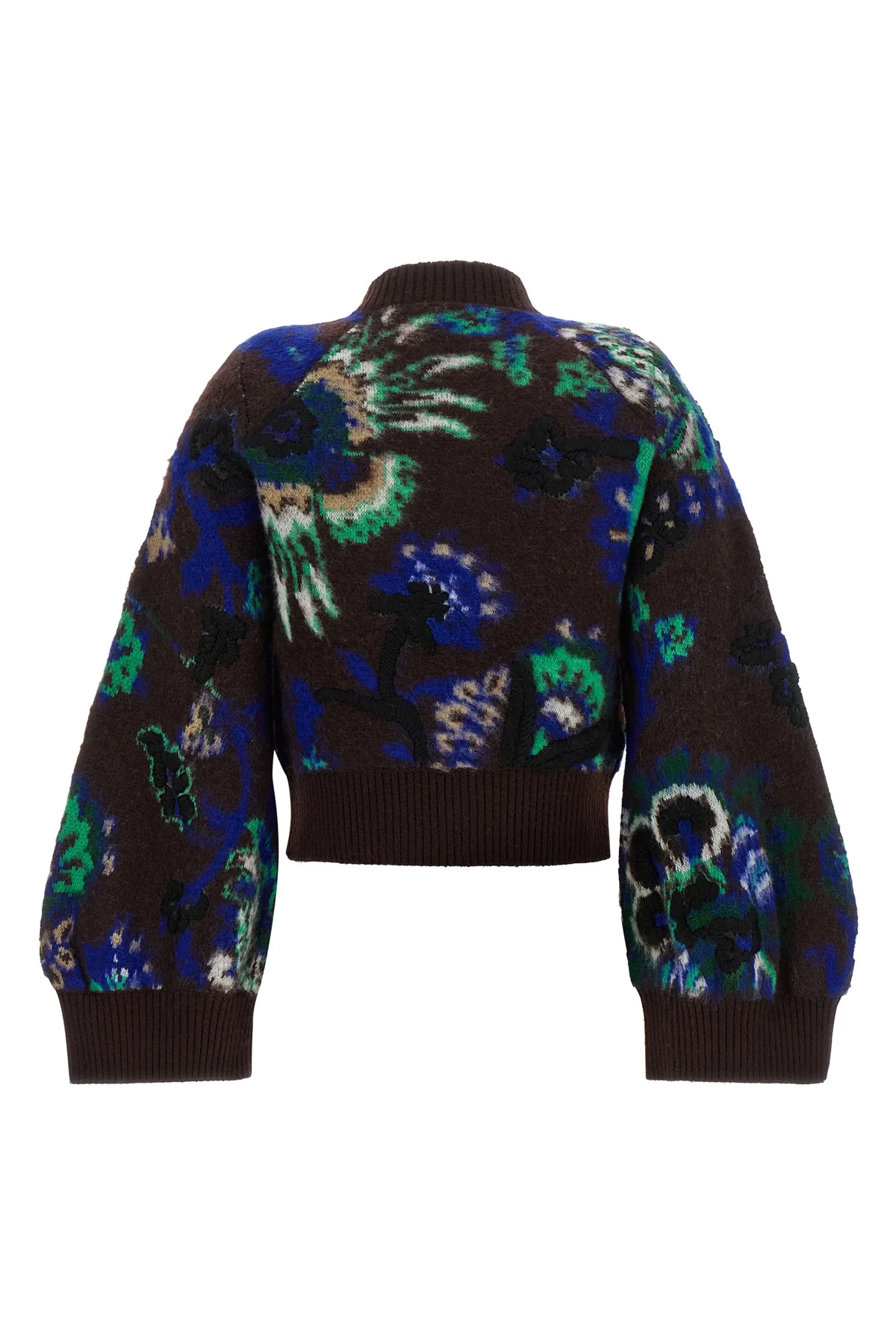 SACAI 1 the sacai blouson redefines the codes of knitwear through a silhouette crop