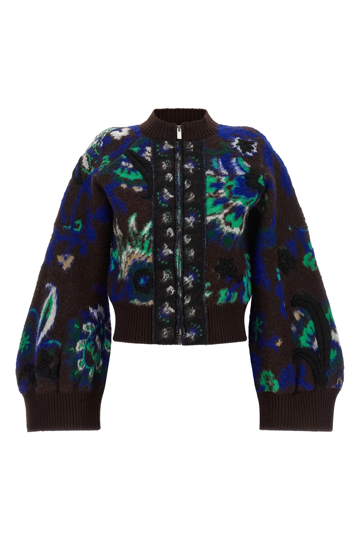 SACAI 1 the sacai blouson redefines the codes of knitwear through a silhouette crop