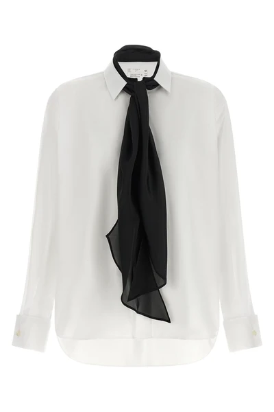 the sacai shirt redefines the codes of classic tailoring through a hybrid and de
