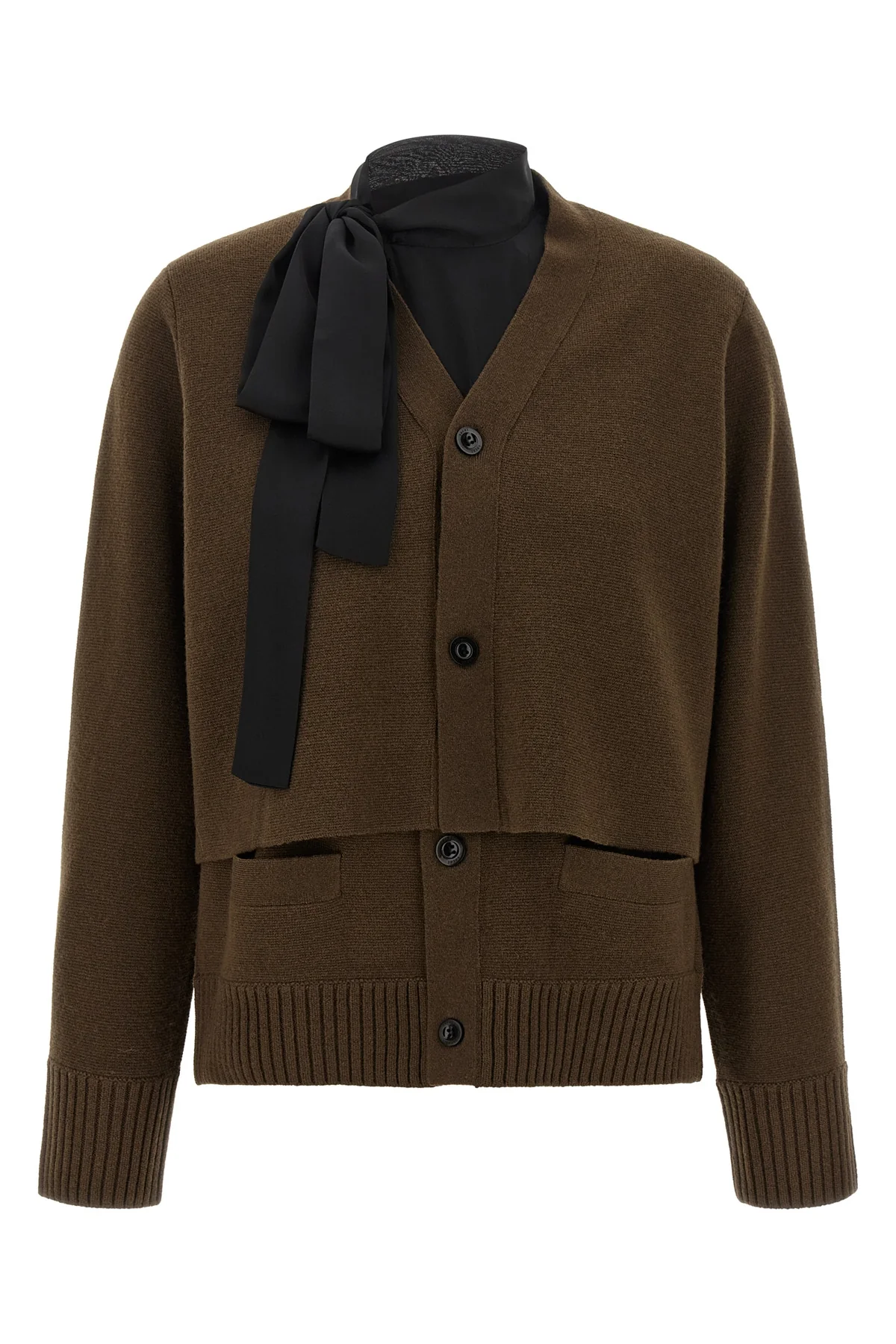 SACAI 1 the sacai cardigan redefines knitwear codes through the brands unmistakable dec