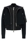 sacais double-layer bomber jacket redefines streetwear codes through a complex