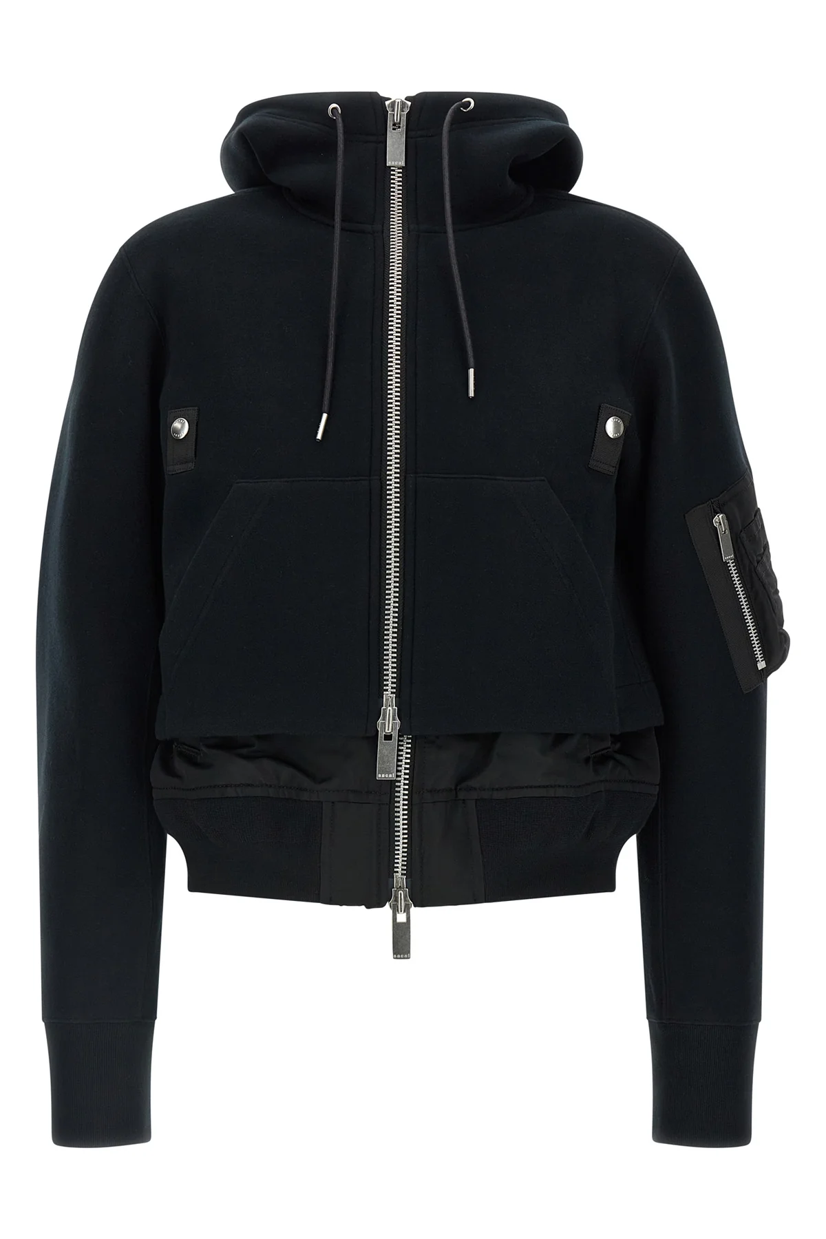 SACAI 1 sacais double-layer bomber jacket redefines streetwear codes through a complex