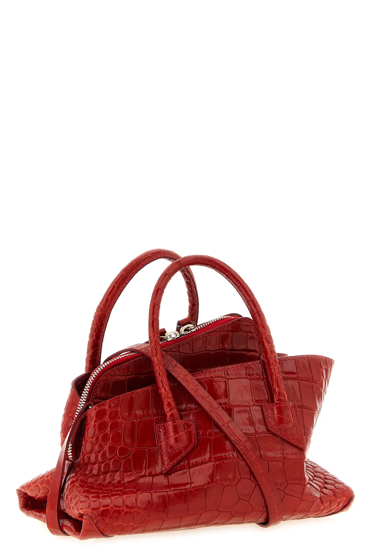 the attico la passeggiata mini handbag redefines classic volumes through a scu