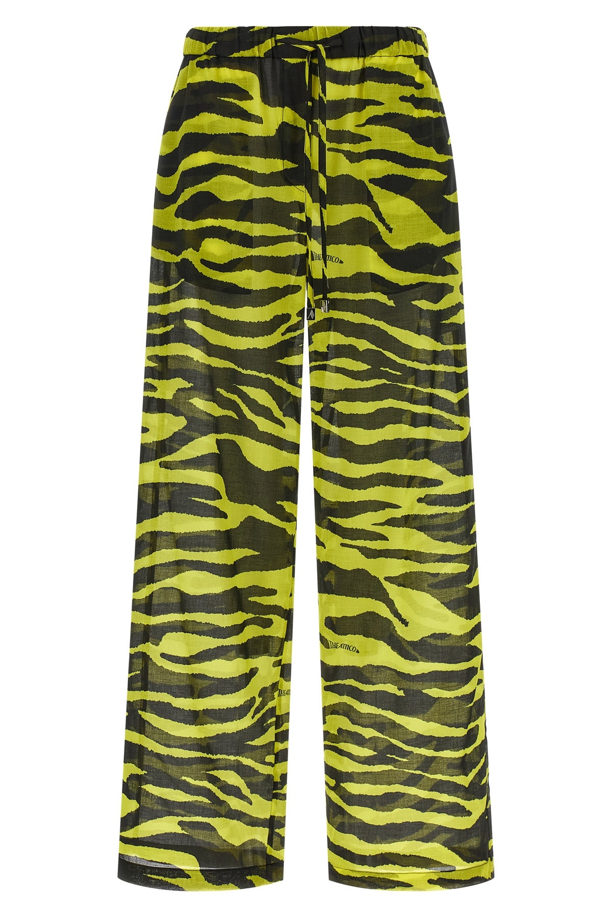 THE ATTICO 42 il primo bagno trousers in light all-over animal print cotton muslin