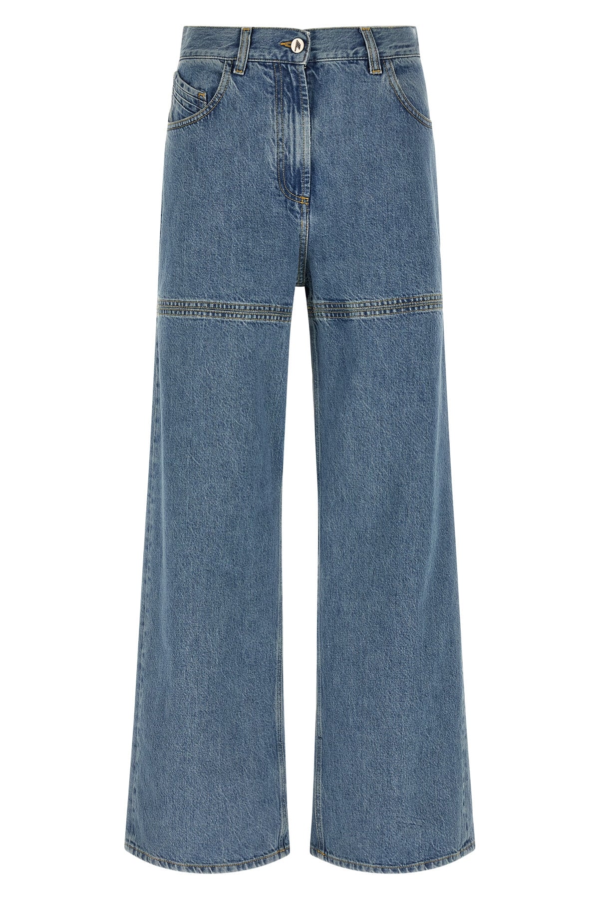 THE ATTICO 28 washed cotton denim jeans