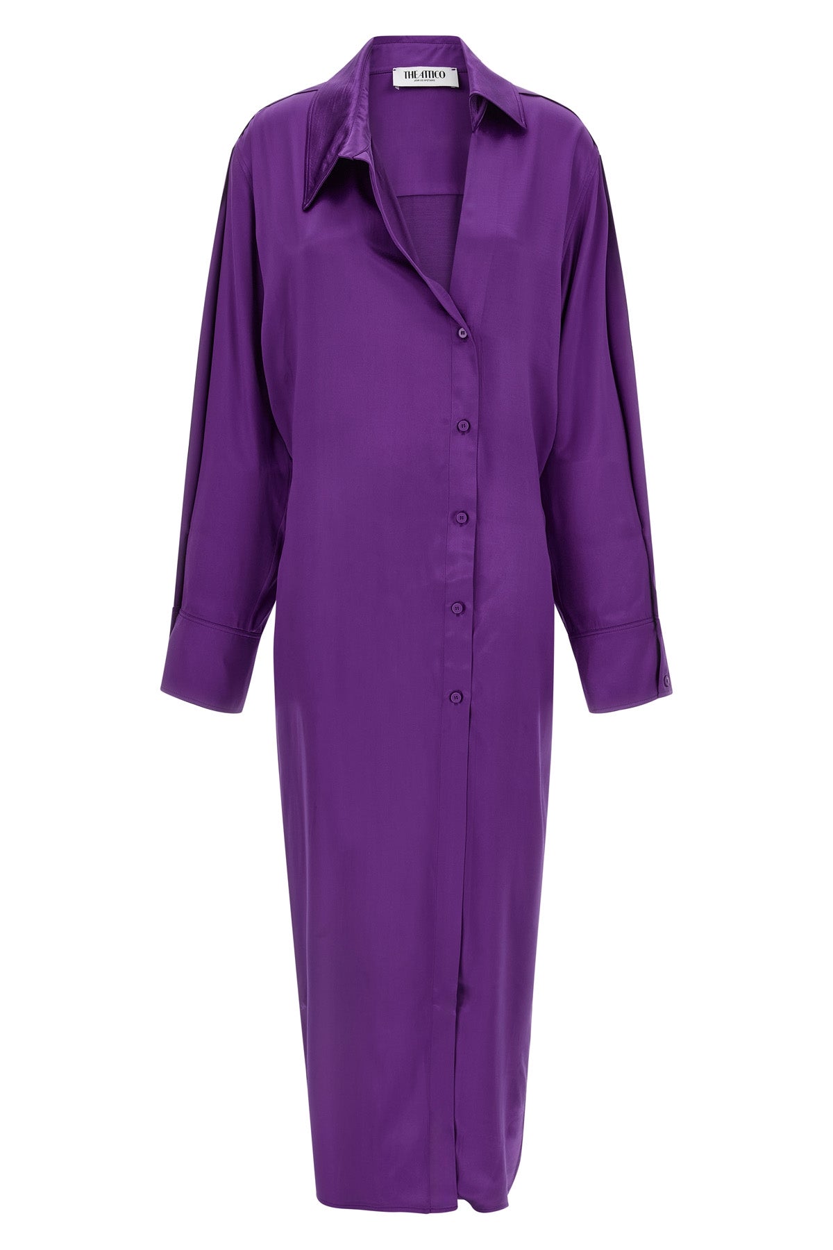 THE ATTICO 38 midi dress in rayon blend and shiny viscose
