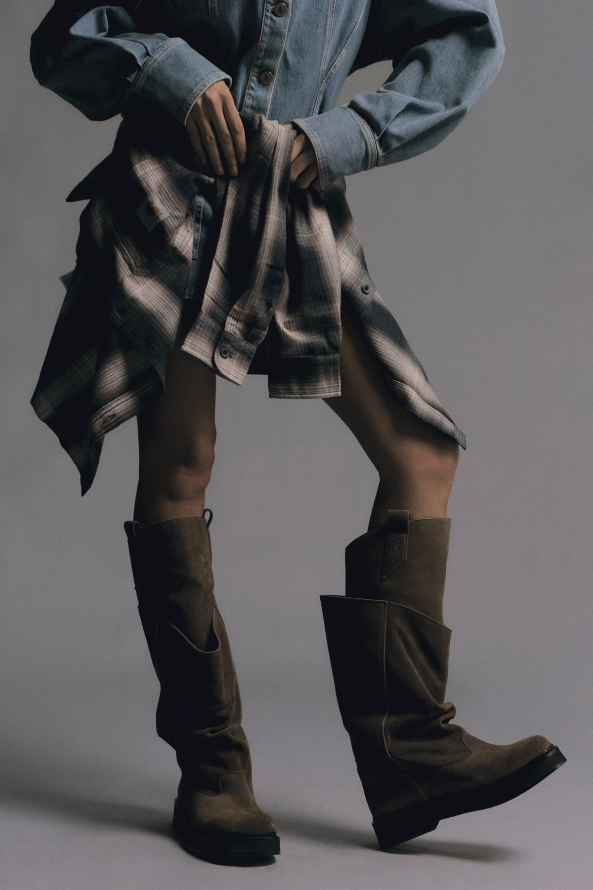 THE ATTICO 37 robin passeggiata suede boots
