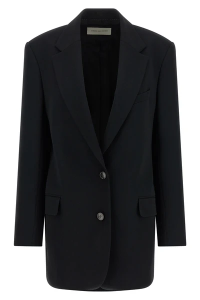 basti single-breasted crêpe blazer
