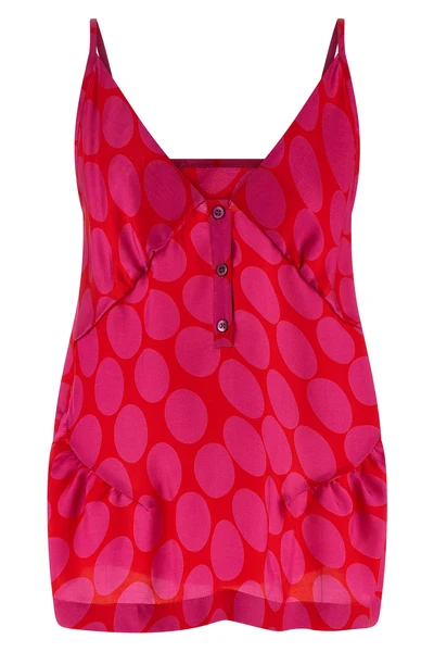 caliya viscose maxi polka dot patterned top