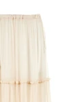 sunia bis long skirt in semi-transparent washed muslin silk