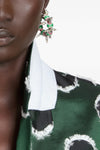 dries van noten earrings feature a hoop pattern defined by an eclectic mix of te