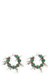 dries van noten earrings feature a hoop pattern defined by an eclectic mix of te