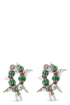 dries van noten earrings feature a hoop pattern defined by an eclectic mix of te