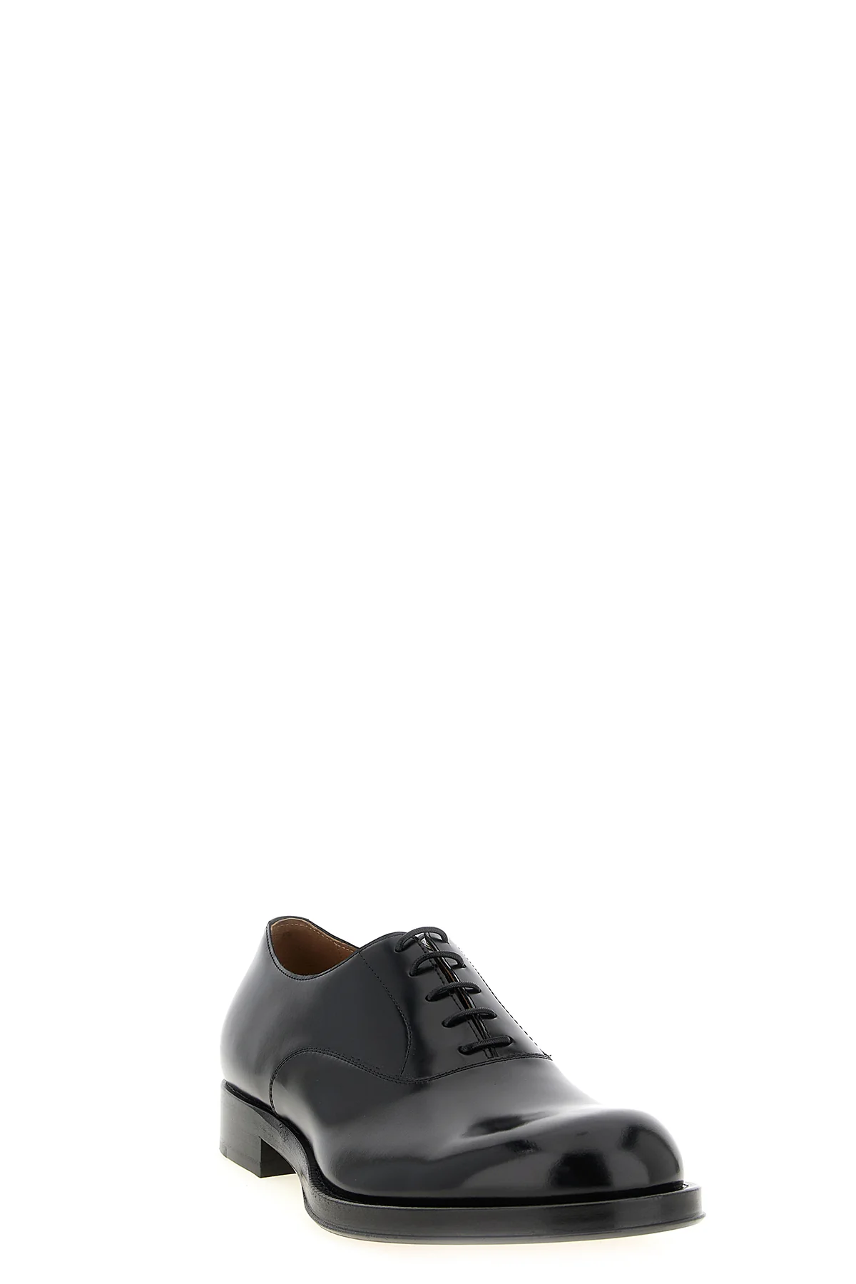 derby model leather lace-up shoes