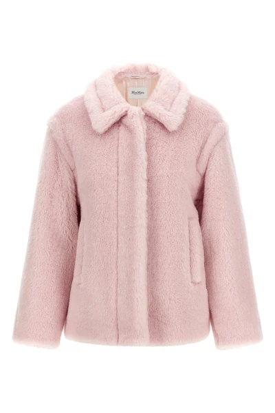 mxmfuggito short coat in alpaca and wool teddy fabric on a silk base