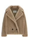 mxmcambusa short coat in alpaca and cashmere teddy fabric on a silk base