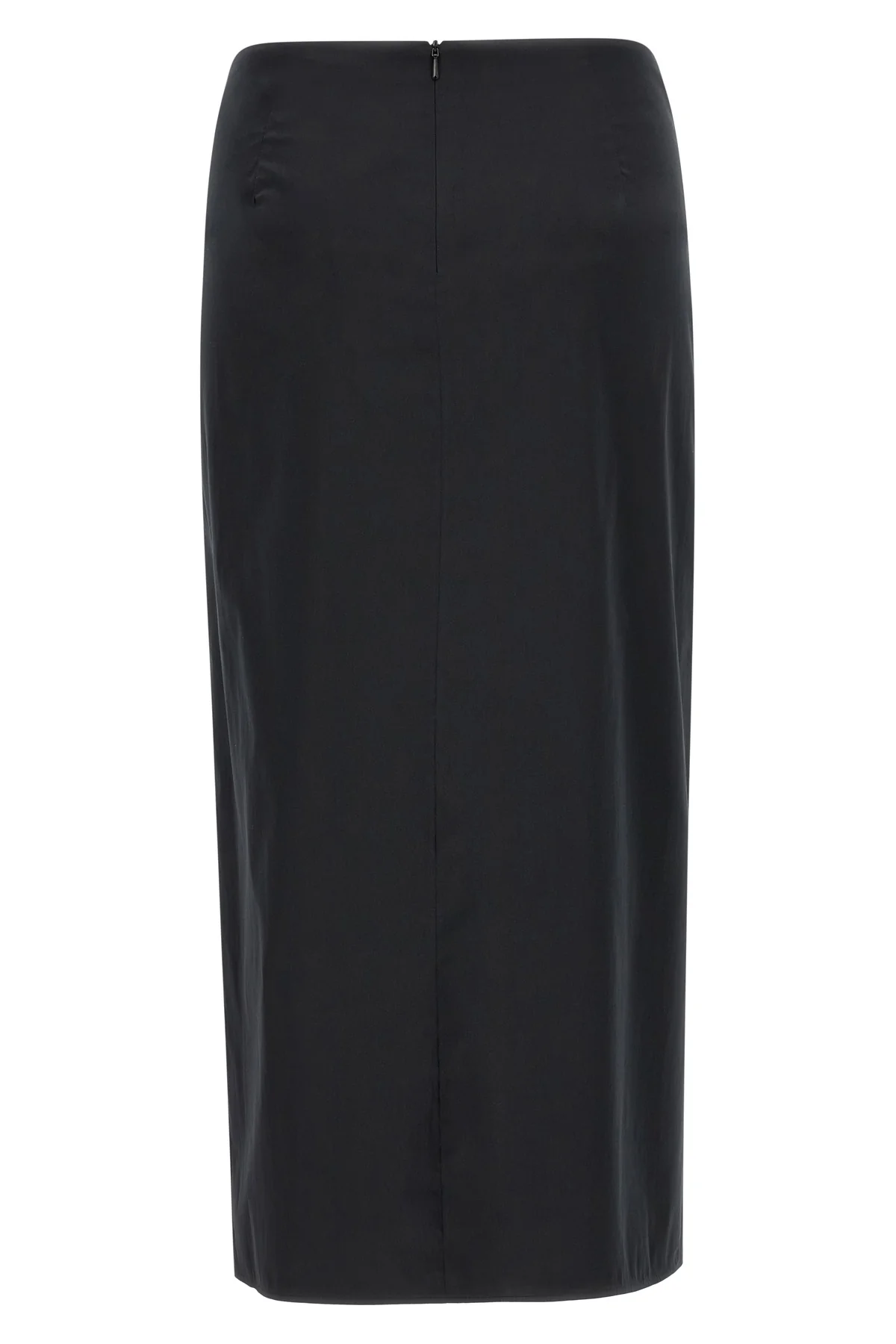 mxmpaggi midi skirt in stretch cotton satin