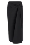 mxmpaggi midi skirt in stretch cotton satin