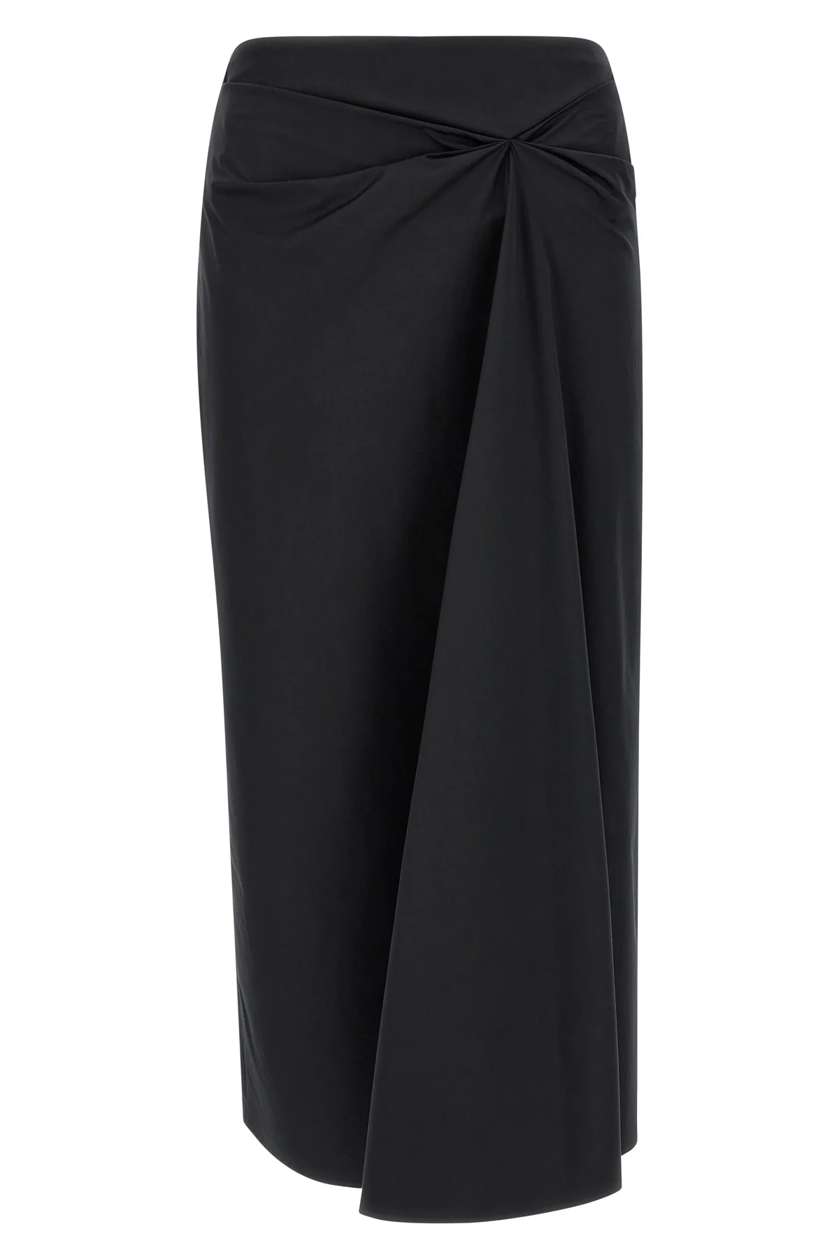 mxmpaggi midi skirt in stretch cotton satin