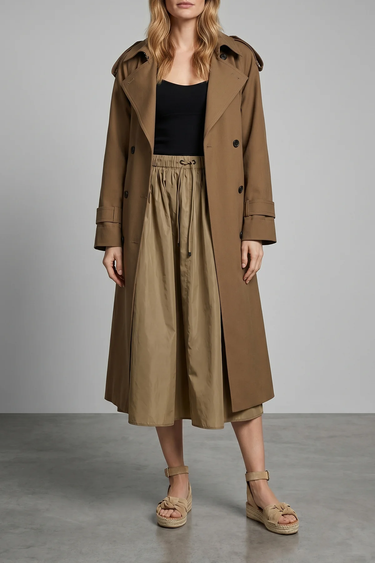 mxmlonza midi skirt in silk blend taffeta