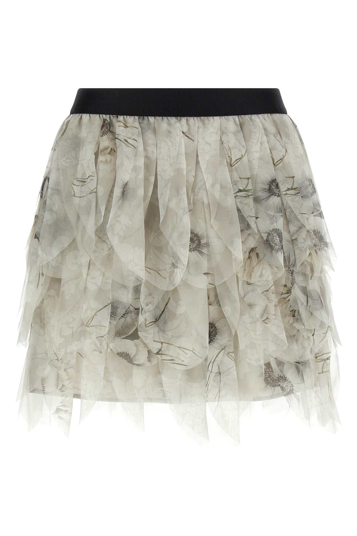 MAX MARA 40 mini skirt mxstalco in pure printed silk organza