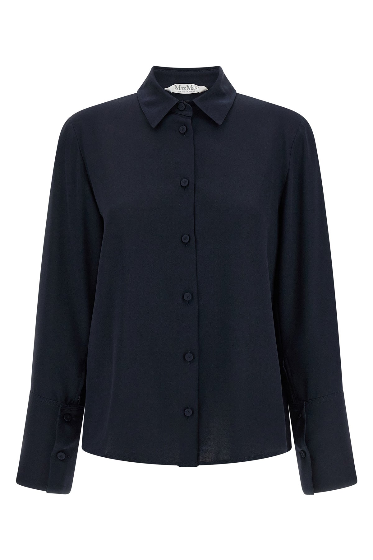 MAX MARA 44 mxpvoliera stretch silk crêpe de chine shirt