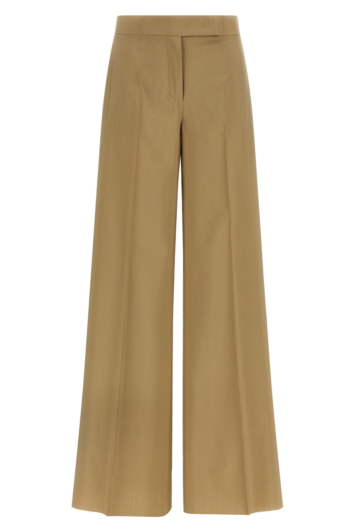 MAX MARA 36 mxsbronte trousers in light wool and silk poplin finished