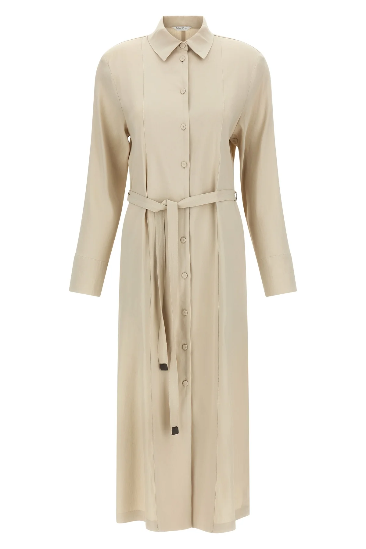 long mxpnordica dress in linen and stretch viscose