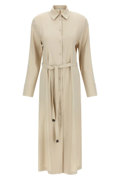 long mxpnordica dress in linen and stretch viscose