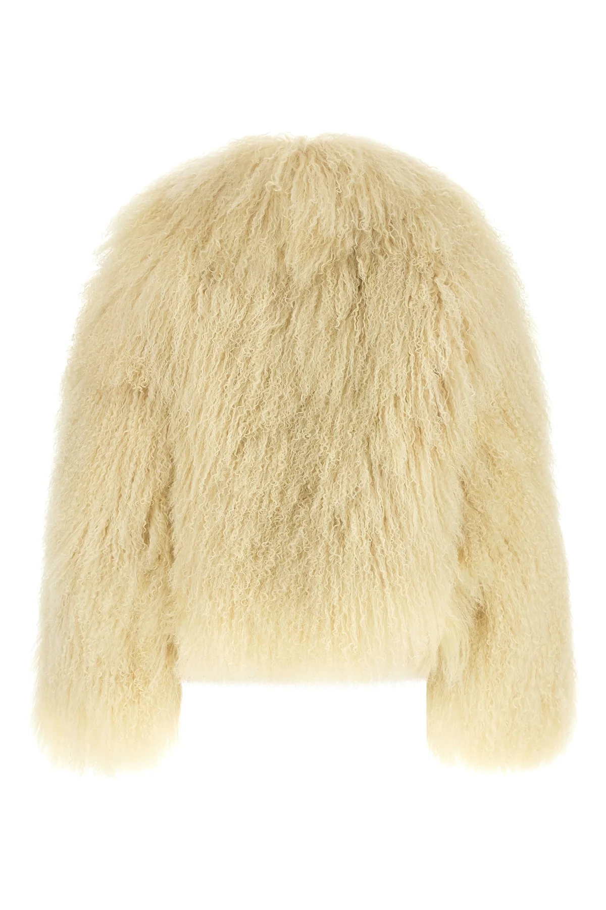 the blancha shearling jacket by mongolia redefines the volumes of outerwear