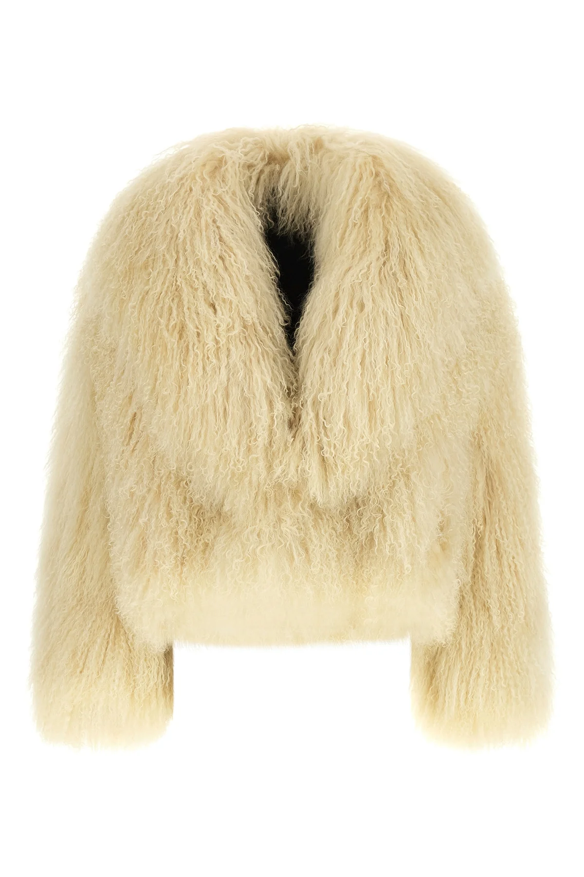 the blancha shearling jacket by mongolia redefines the volumes of outerwear