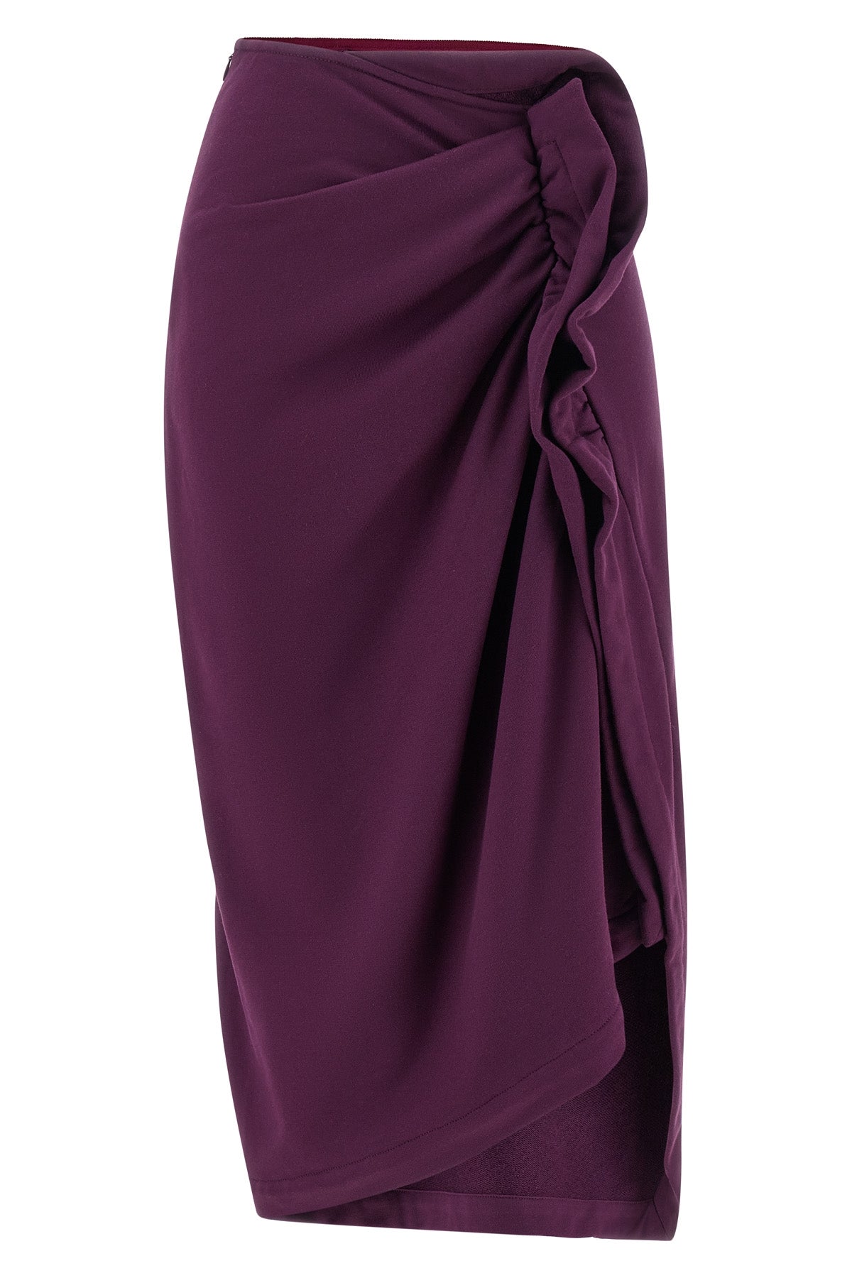 DRIES VAN NOTEN 34 hanam midi skirt in fleece cotton