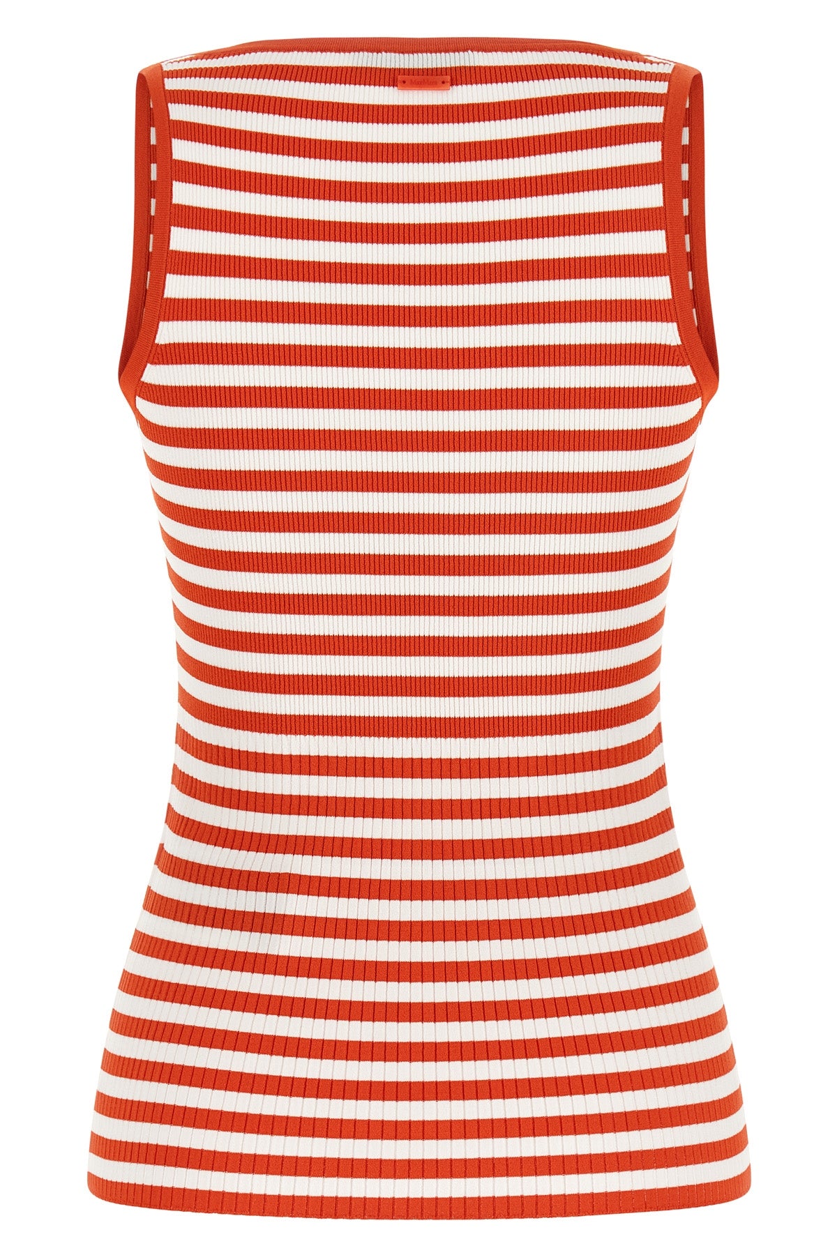 MAX MARA L mxmghiro top in viscose blend technical yarn and ribbed striped patterned nylo