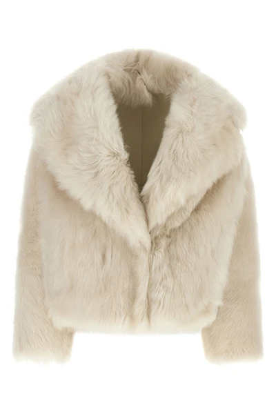 blancha butter-colored toscana shearling jacket redefines the codes of winter