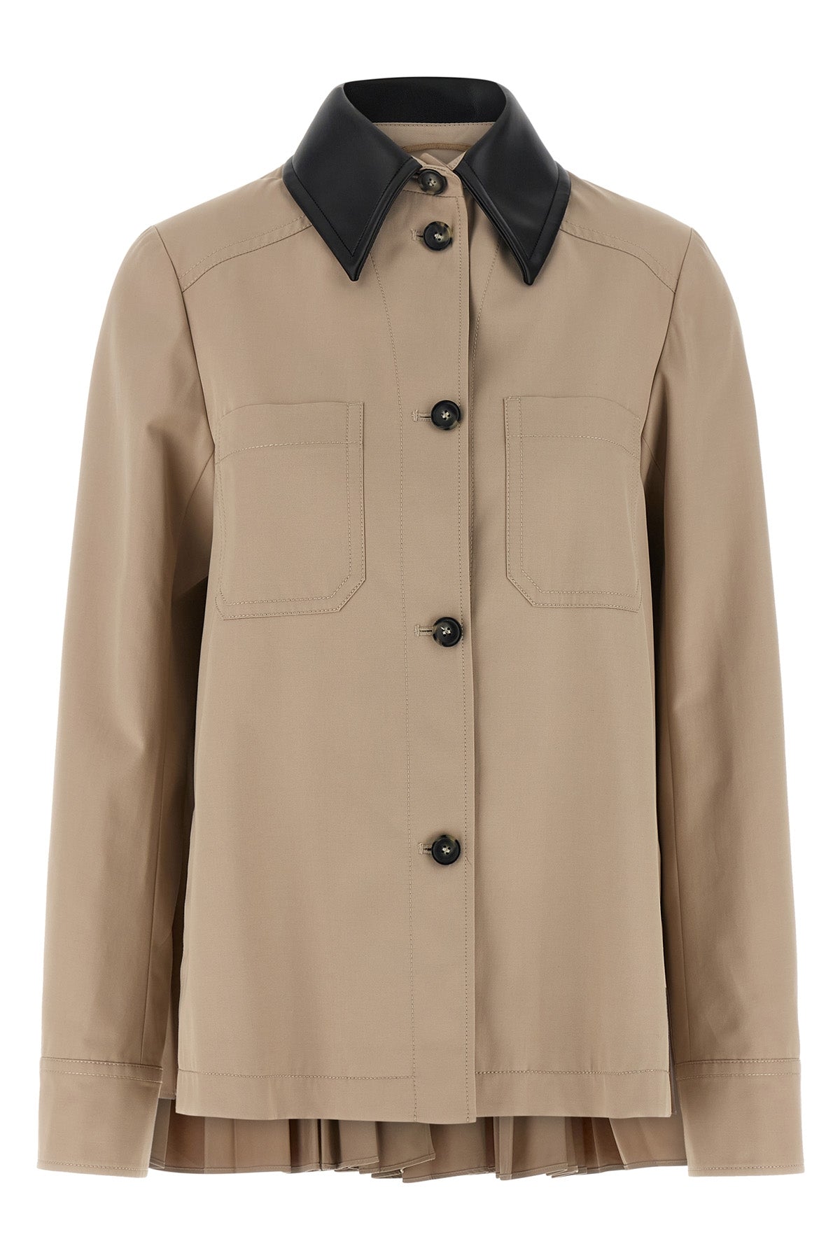 SPORTMAX 38 spxsuperbo waterproof technical cotton gabardine overshirt