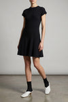 spxere radial effect stretch viscose blend knit dress