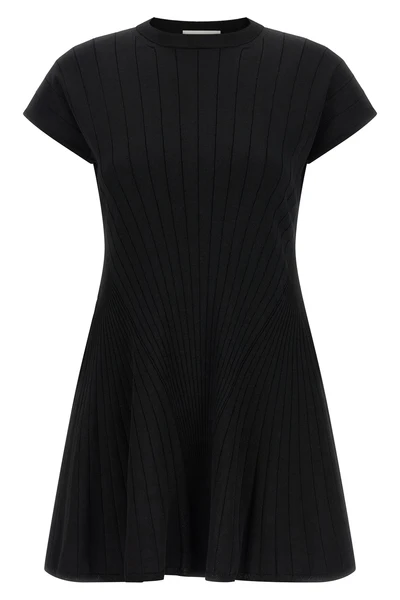 spxere radial effect stretch viscose blend knit dress