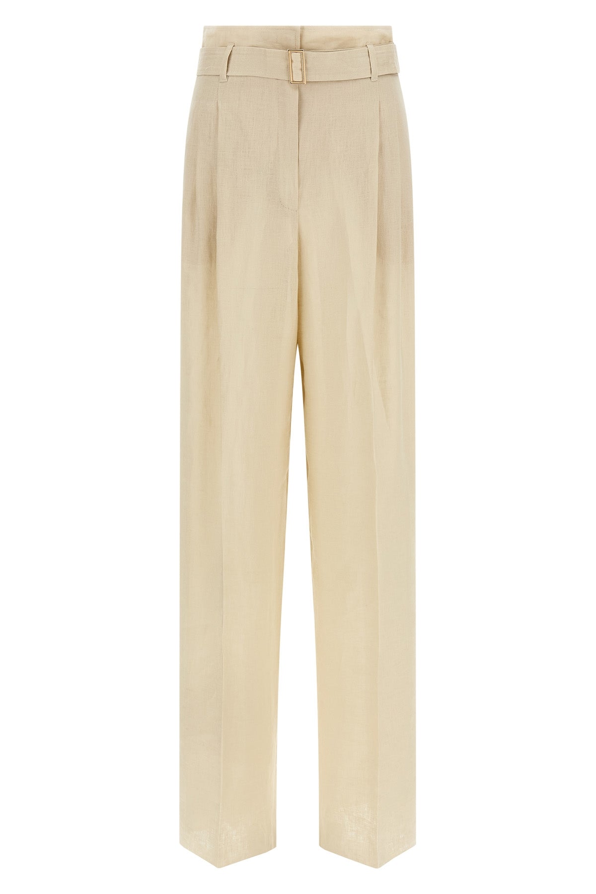 MAX MARA STUDIO 40 mstmateria trousers in pure washed pure linen light canvas