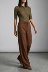 mstgallo polo shirt in wool and silk yarn worked in flat ribbed