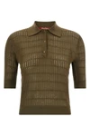 mstgallo polo shirt in wool and silk yarn worked in flat ribbed