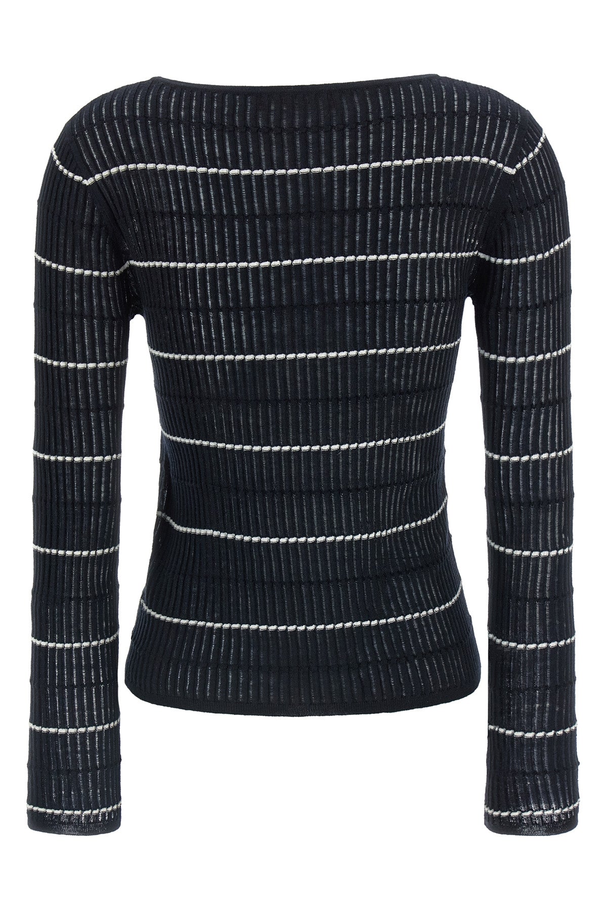 MAX MARA STUDIO L mstpedone flat ribbed wool and silk yarn sweater
