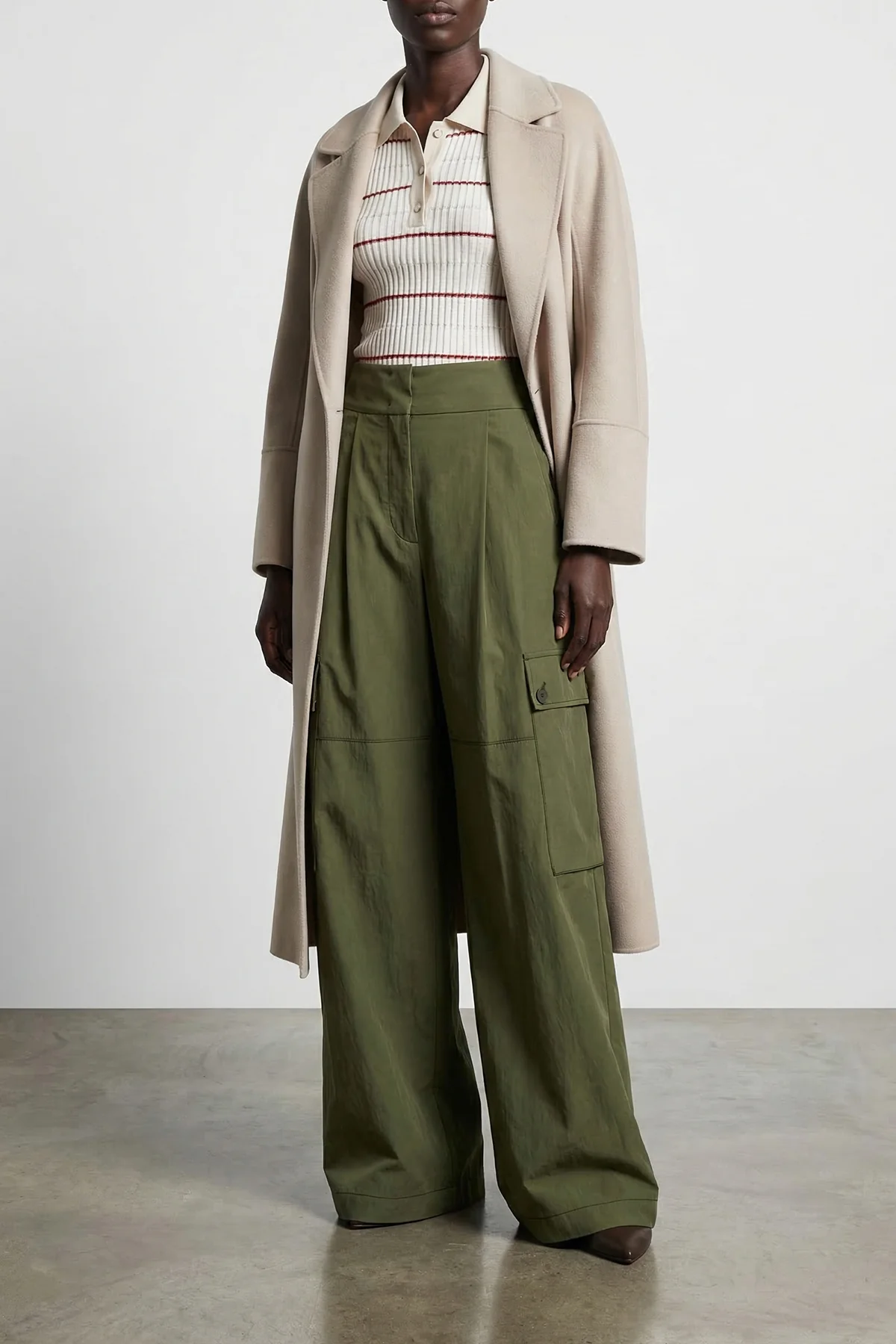 long smmelisa coat in double drap of pure wool sewn by hand