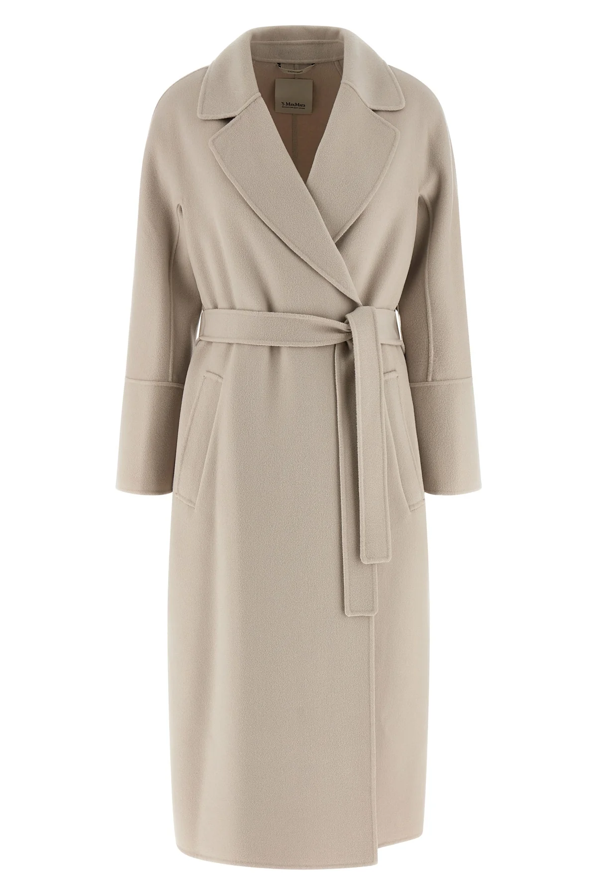 long smmelisa coat in double drap of pure wool sewn by hand