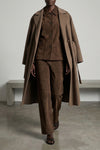 long smmelisa coat in double drap of pure wool sewn by hand