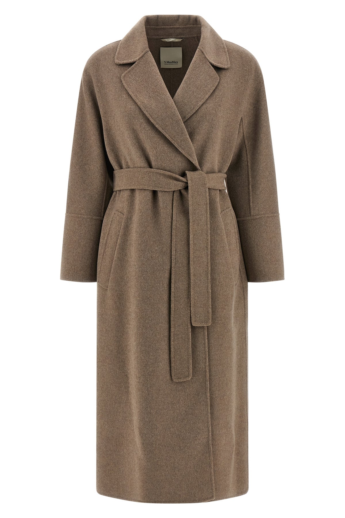 long smmelisa coat in double drap of pure wool sewn by hand