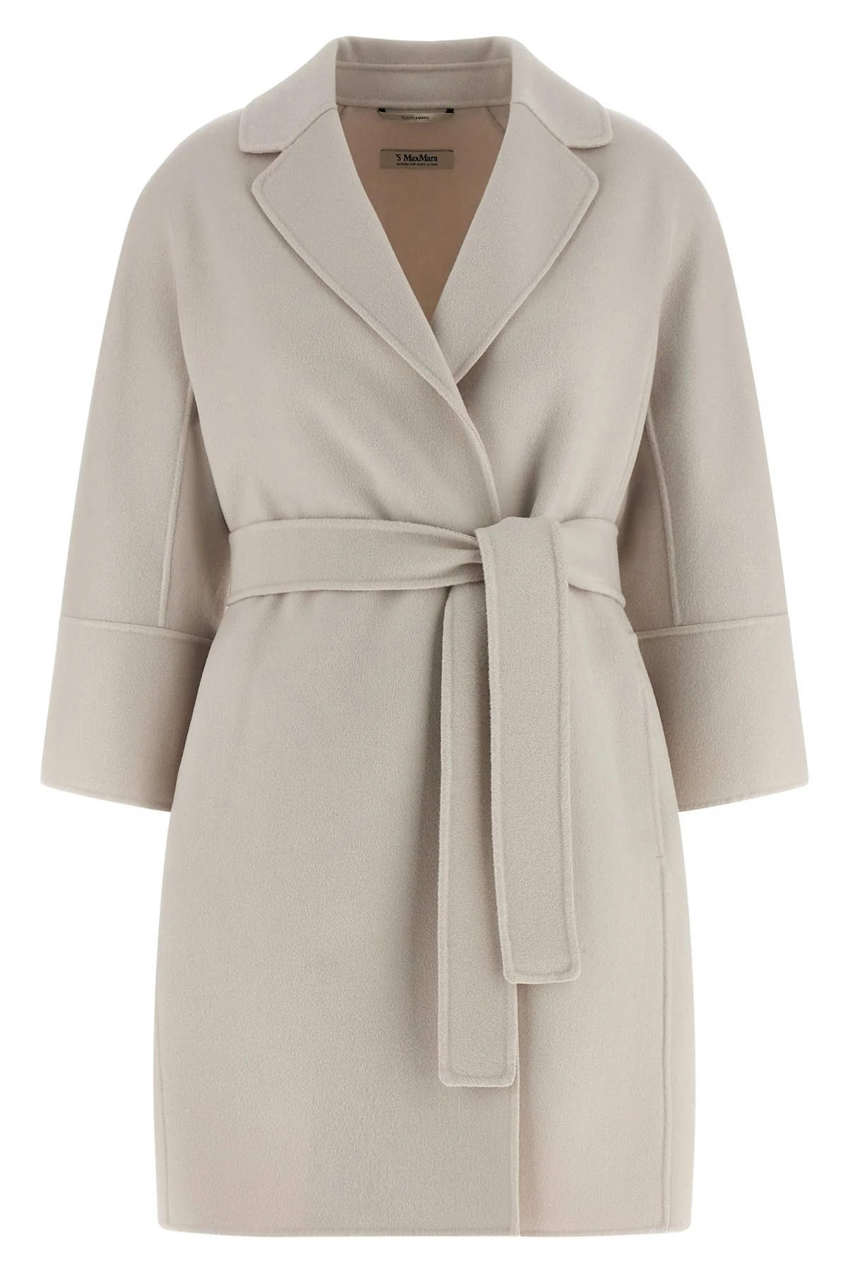 arona coat in double drap of pure wool sewn by hand