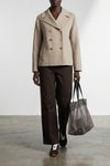 smmmargot double-breasted caban-inspired blazer in double drap of pure wool