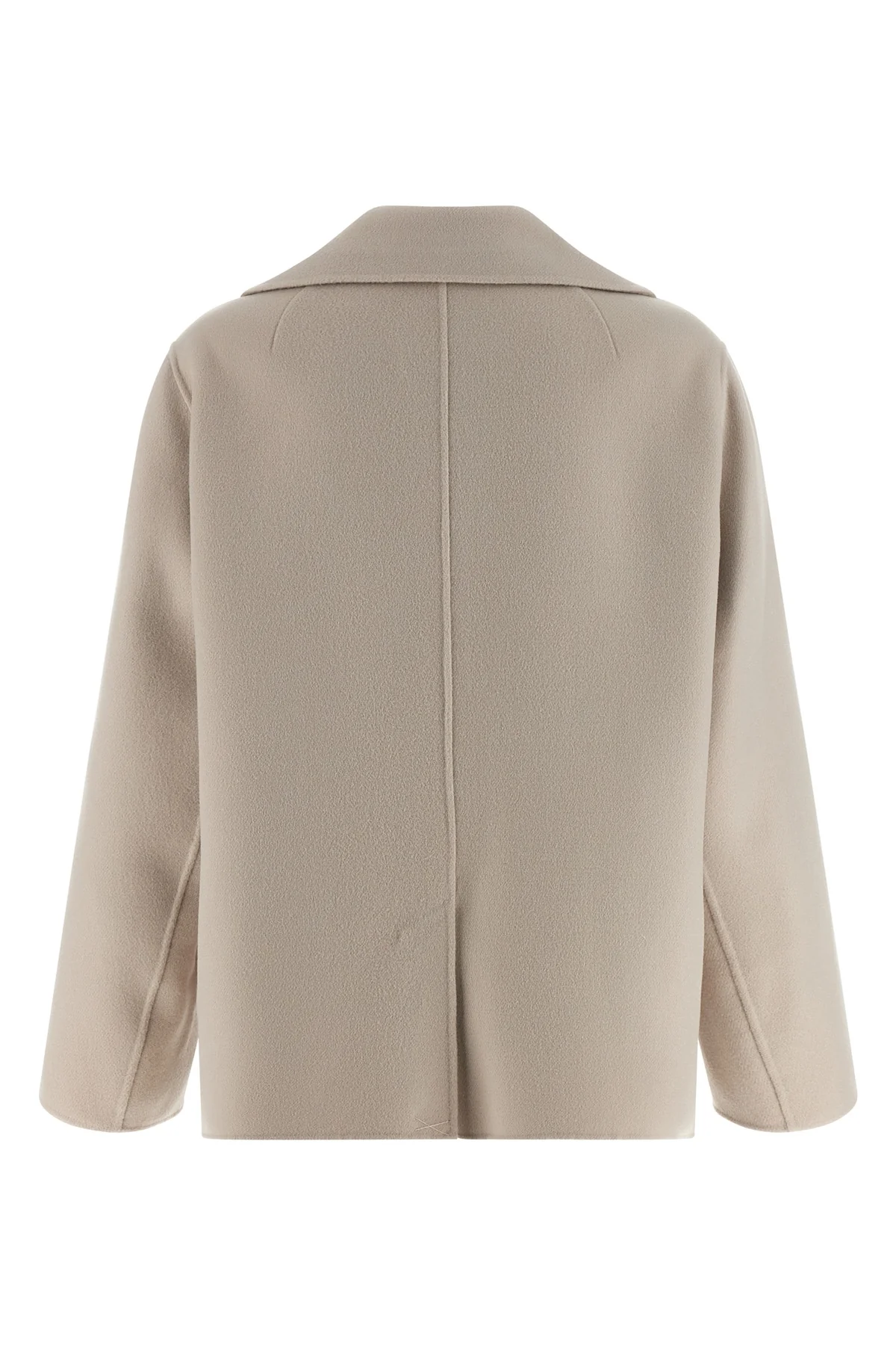 smmmargot double-breasted caban-inspired blazer in double drap of pure wool